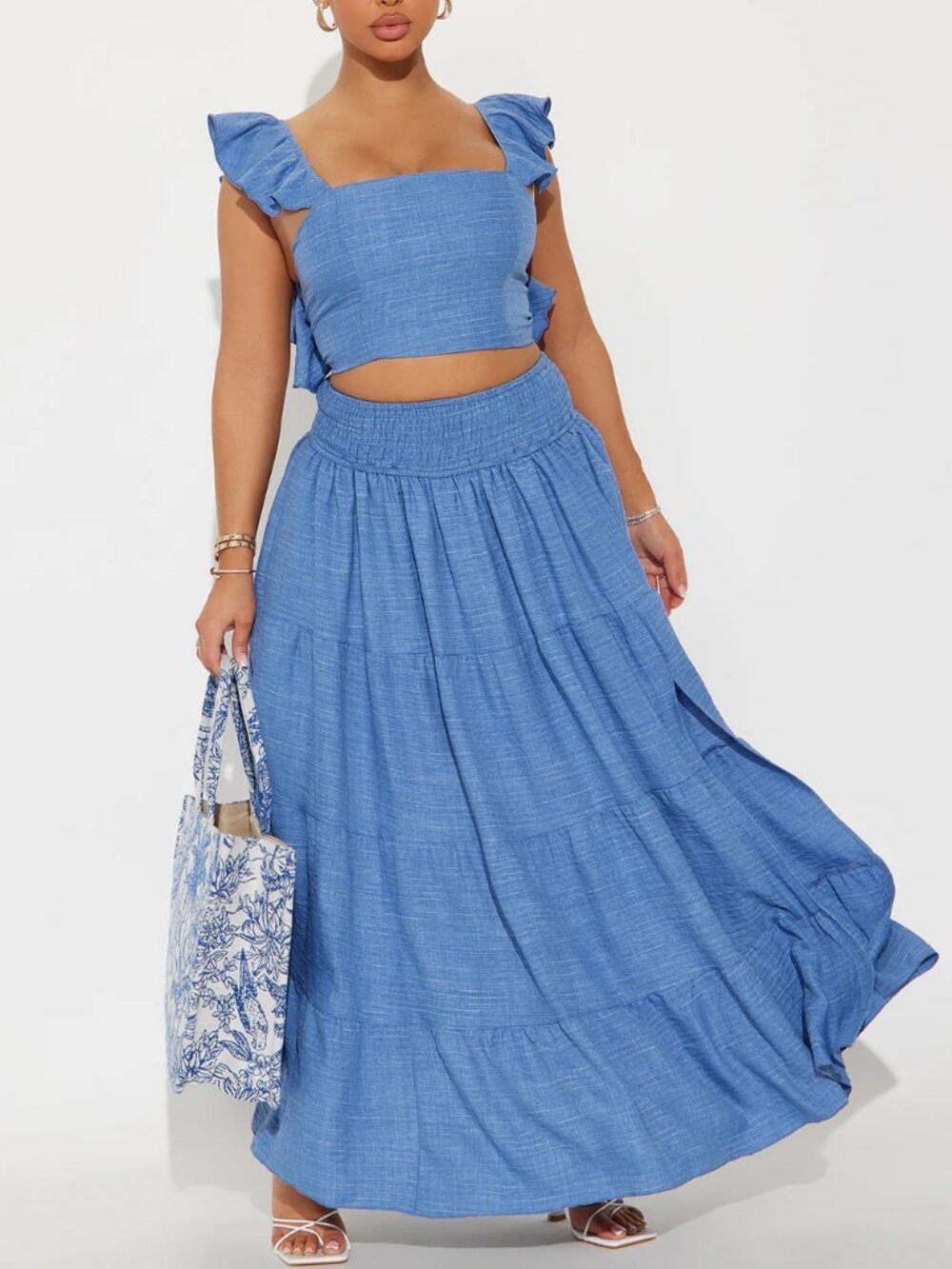 Fashion Nova With You Maxi Plus Size Skirt Set 3X